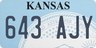 KS license plate 643AJY