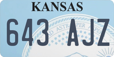 KS license plate 643AJZ