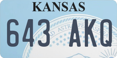 KS license plate 643AKQ