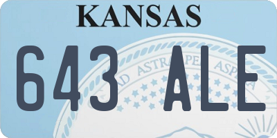 KS license plate 643ALE