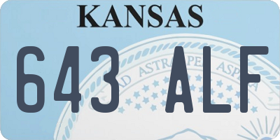 KS license plate 643ALF