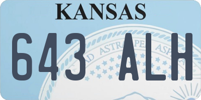 KS license plate 643ALH