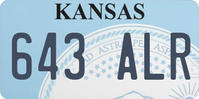 KS license plate 643ALR