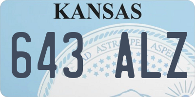KS license plate 643ALZ