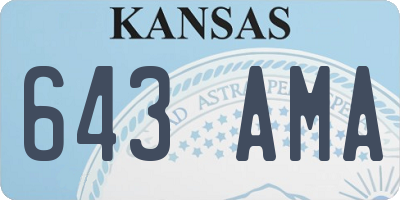 KS license plate 643AMA