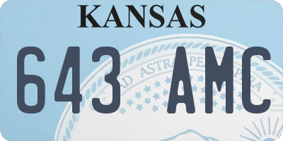 KS license plate 643AMC