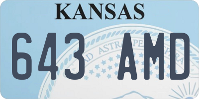 KS license plate 643AMD