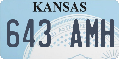 KS license plate 643AMH