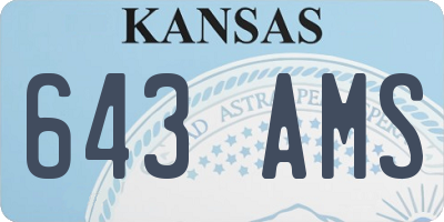 KS license plate 643AMS