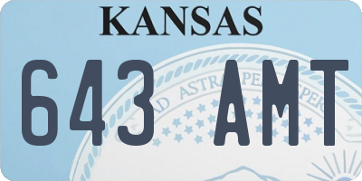 KS license plate 643AMT