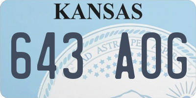 KS license plate 643AOG