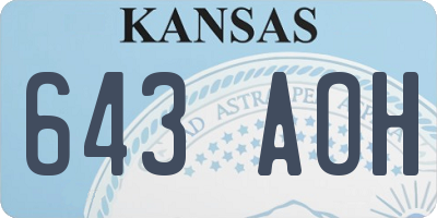 KS license plate 643AOH