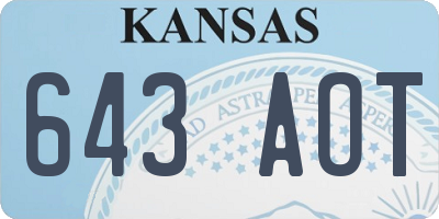 KS license plate 643AOT