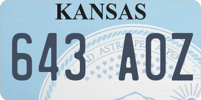 KS license plate 643AOZ