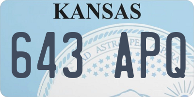 KS license plate 643APQ