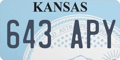 KS license plate 643APY