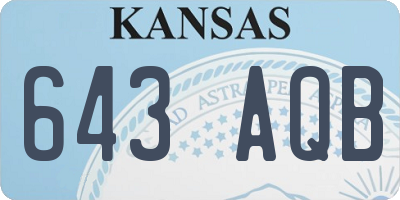 KS license plate 643AQB