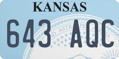 KS license plate 643AQC