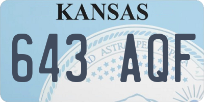 KS license plate 643AQF