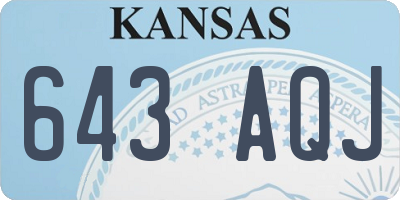 KS license plate 643AQJ