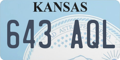 KS license plate 643AQL