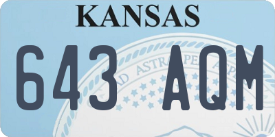 KS license plate 643AQM