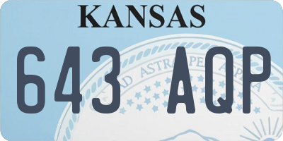 KS license plate 643AQP