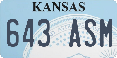 KS license plate 643ASM