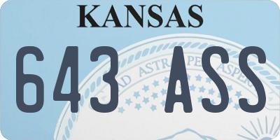 KS license plate 643ASS