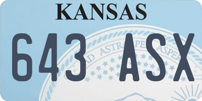 KS license plate 643ASX