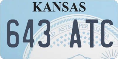 KS license plate 643ATC