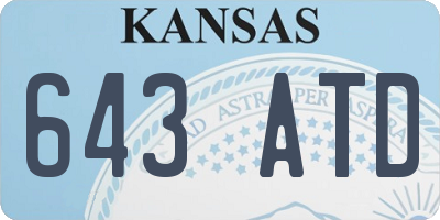 KS license plate 643ATD