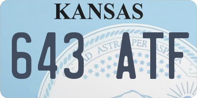 KS license plate 643ATF