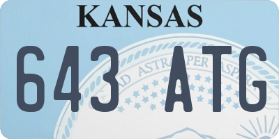 KS license plate 643ATG