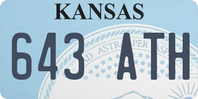 KS license plate 643ATH