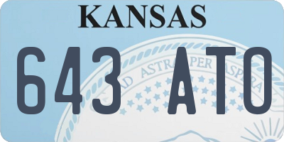 KS license plate 643ATO