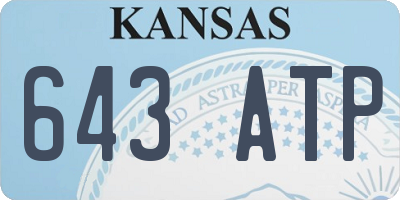 KS license plate 643ATP