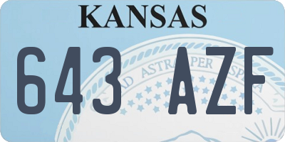 KS license plate 643AZF