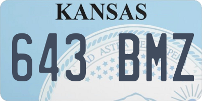 KS license plate 643BMZ