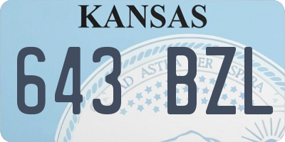 KS license plate 643BZL