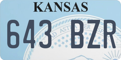 KS license plate 643BZR