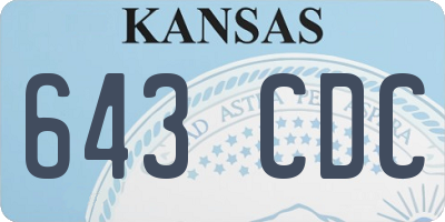 KS license plate 643CDC