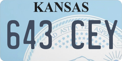 KS license plate 643CEY