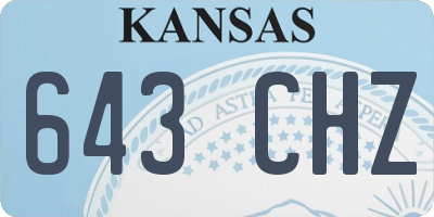 KS license plate 643CHZ