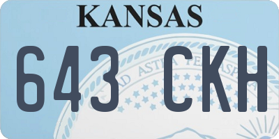 KS license plate 643CKH
