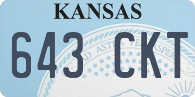 KS license plate 643CKT