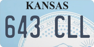 KS license plate 643CLL