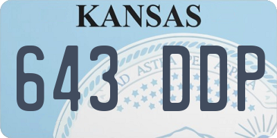 KS license plate 643DDP