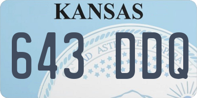 KS license plate 643DDQ