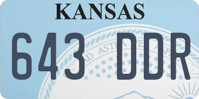 KS license plate 643DDR